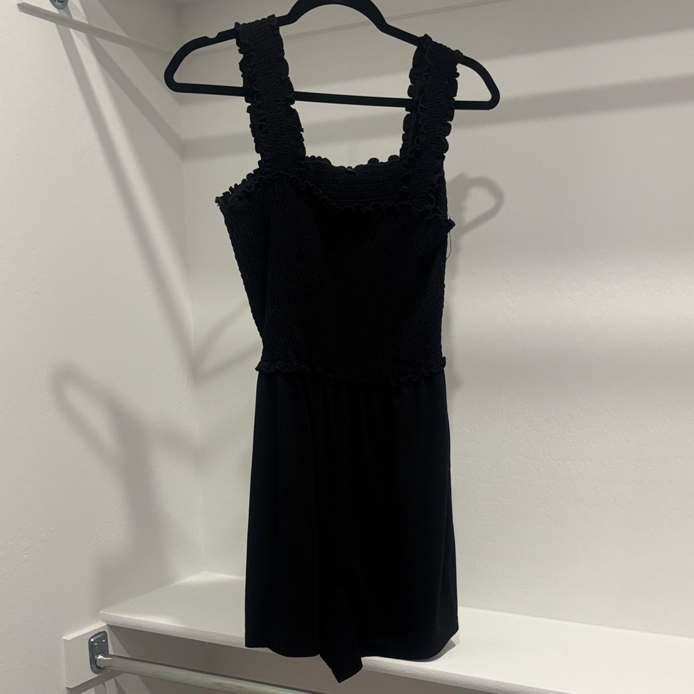 Black Sleeveless Romper